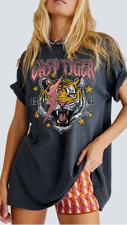Easy Tiger Lightning Oversized Graphic Tee