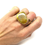 Floating Ring - Yellow Agate