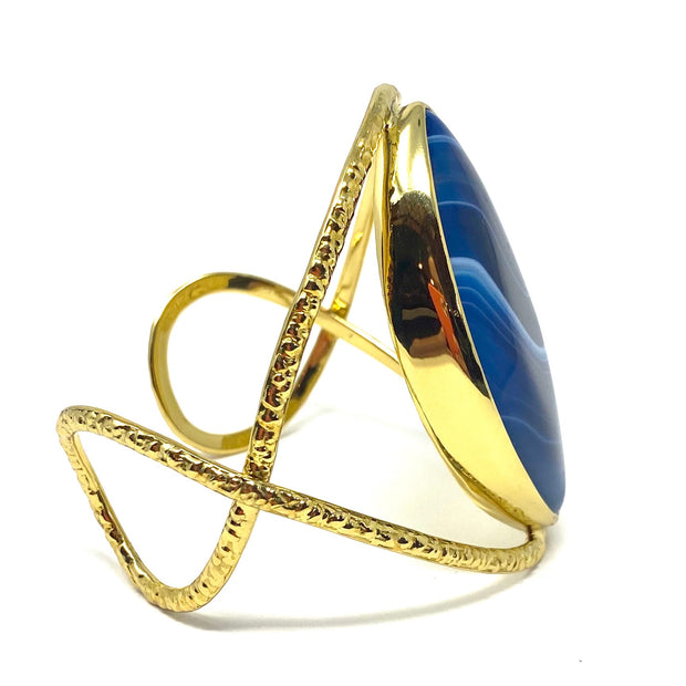 Blue Agate Oval Bracelet