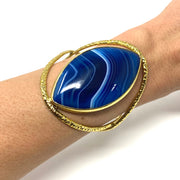 Blue Agate Oval Bracelet